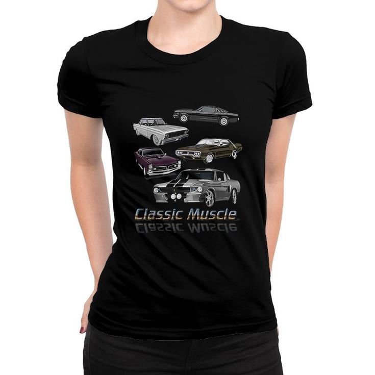 Classic American Muscle Cars Women T-shirt