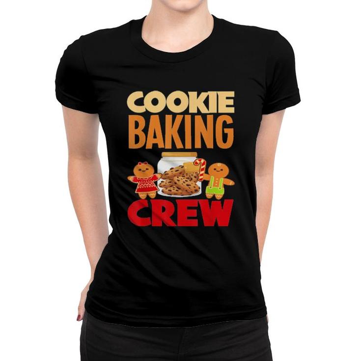 Cookie Baking Crew Christmas Santa Family Gingerbread Team Tee Women T-shirt