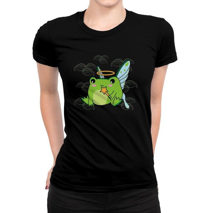 Cottagecore Aesthetic Cute Frog Fairycore Goblincore Women T-shirt