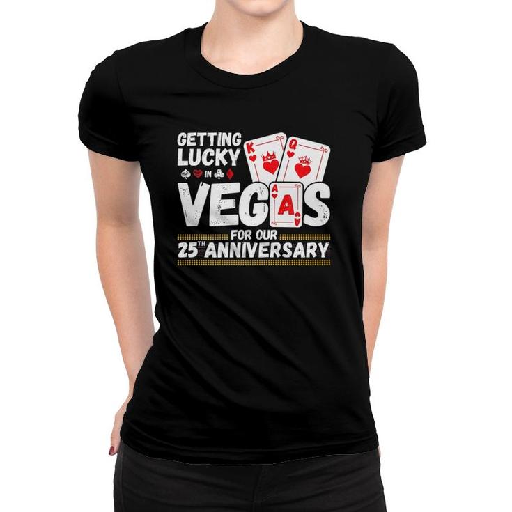 Couples Married 25 Years Vegas 25Th Wedding Anniversary  Women T-shirt