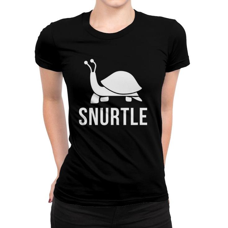 Crazy Snail  Turtle Mix Snurtle Pun Women T-shirt