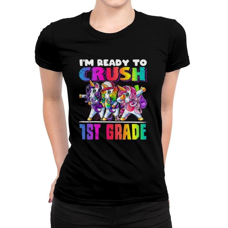 Crush 1St Grade Dabbing Unicorn Back To School Backpack Girl Women T-shirt