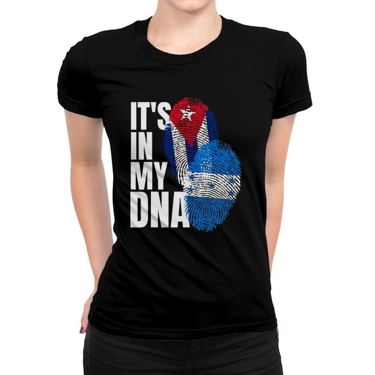 Cuban And Honduran Dna Flag Heritage Mix Women T-shirt