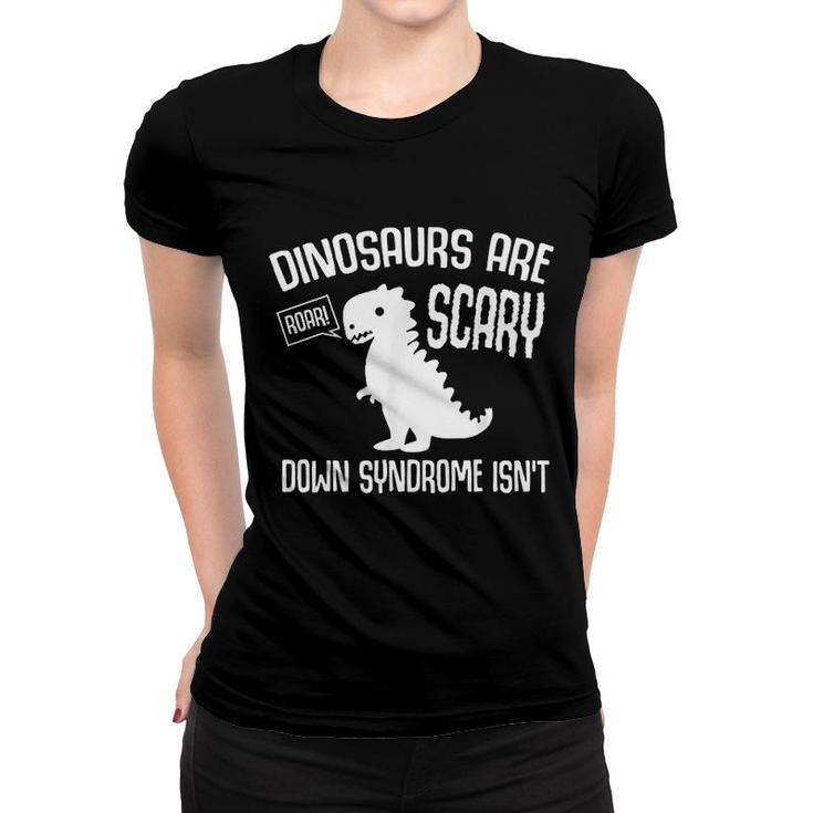 Cute Dinosaur World Down Syndrome Day Women T-shirt