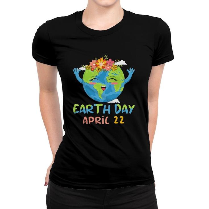 Cute Earth Day Planet Floral Environment Kids Boys Girls Women T-shirt