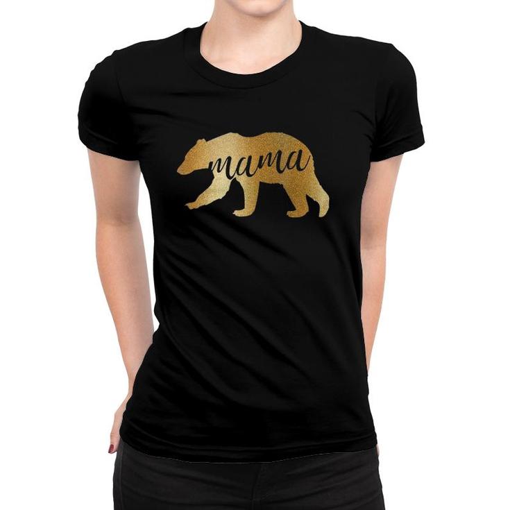 Cute Gold Mama Bear Women T-shirt