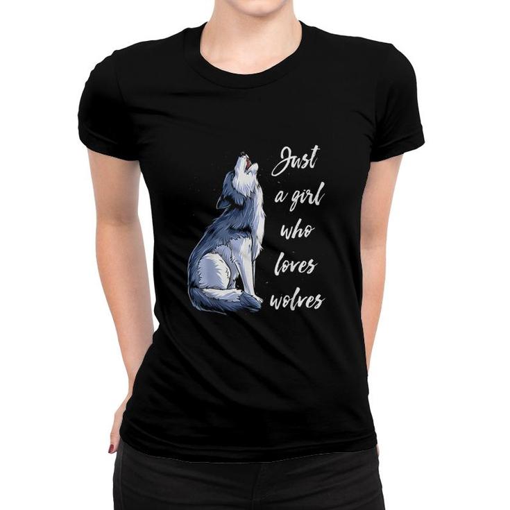 Cute Little Wolf Howling Women T-shirt