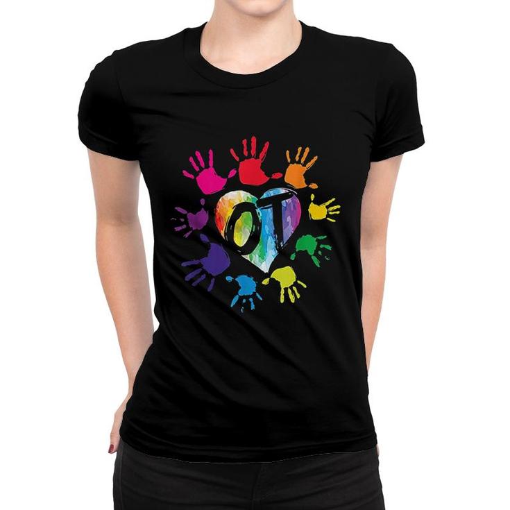 Cute Ot Hands Occupational Therapy Gift Women T-shirt