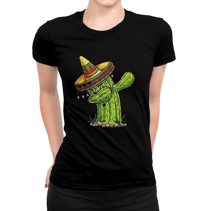 Dabbing Cactus Cinco De Mayo Funny Mexican Women T-shirt