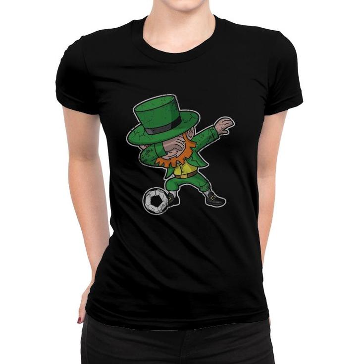 Dabbing Leprechaun Soccer Irish Football St Patricks Day Women T-shirt