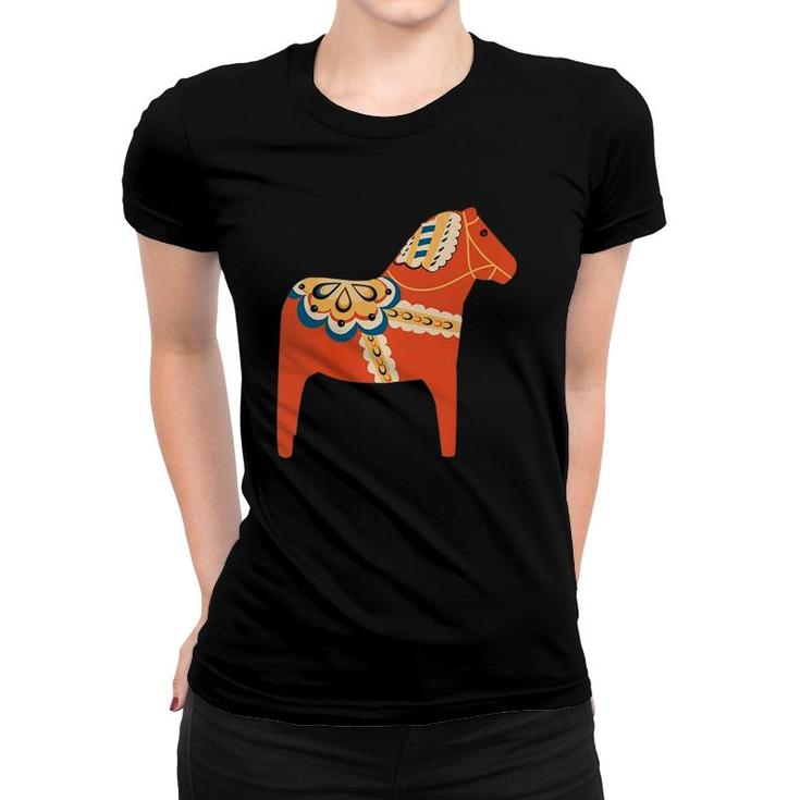Dala Horse - Tradition In Sweden From 17Th Century Women T-shirt