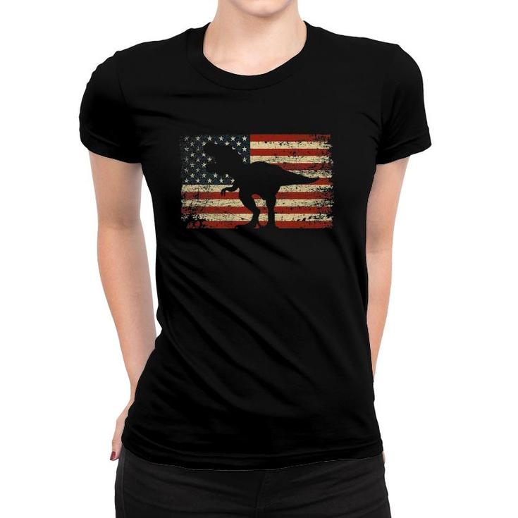 Dinosaur 4Th Of July Patriotic American Flag Kids Boys Men Women T-shirt