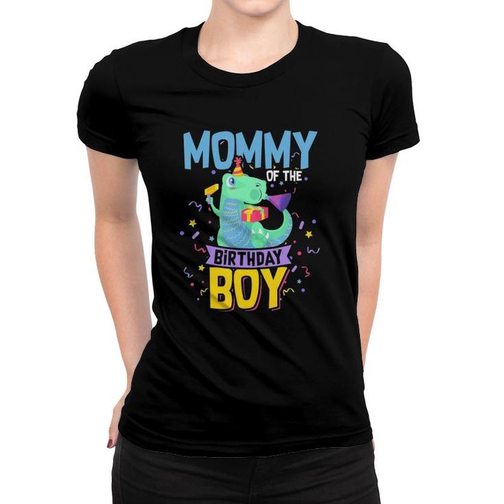 Dinosaur Mother Gift Mommy Of The Birthday Boy Women T-shirt