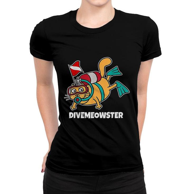 Dive Meowster   Scuba Diving Funny Gifts For Dive Master Women T-shirt