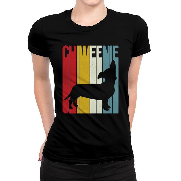 Dog Chiweenie Silhouette Cute Chiweeniedog500 Paws Women T-shirt