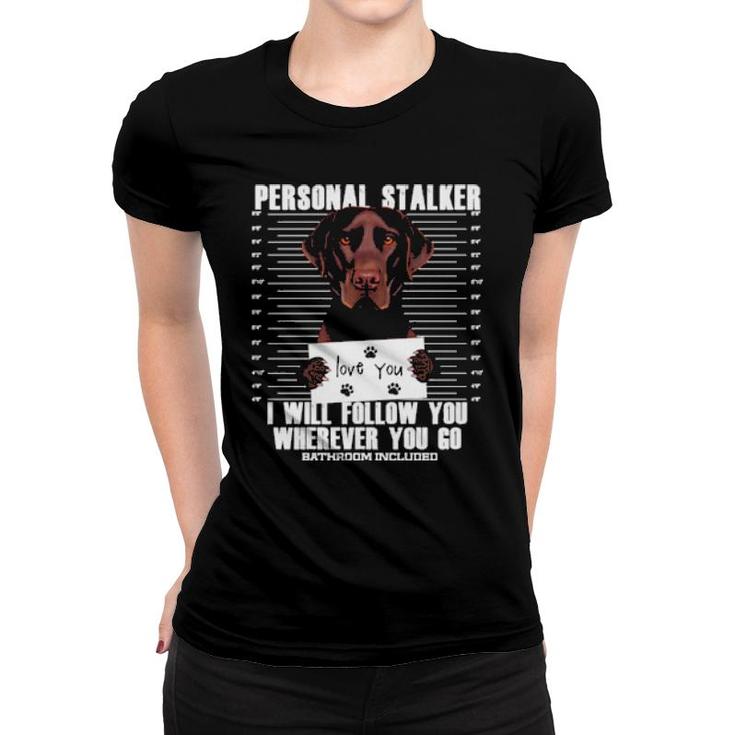 Dog Funny Brown Labrador Retriever Lover 510 Paws Women T-shirt