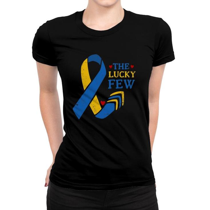 Down Syndrome Awareness Ribbon Arrows The Lucky Few Women T-shirt