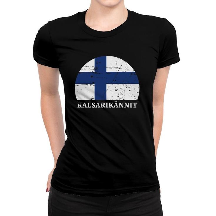 Drinking Finnish Kalsarikännit Funny Finland Drinking Women T-shirt