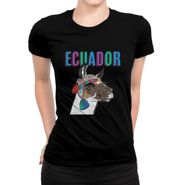 Ecuador Alpaca Ecuador Llama Alpaca Gift Women T-shirt