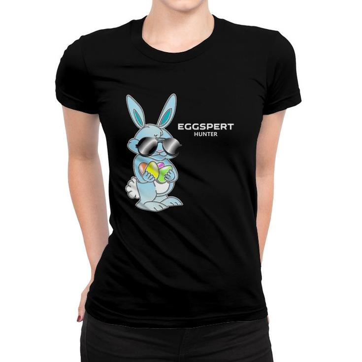 Eggspert Hunter Egg Hunt Cool Easter Bunny Funny Women T-shirt