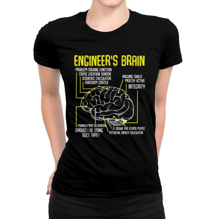 Engineer's Brain Funny Engineering Games Process Funny Women T-shirt