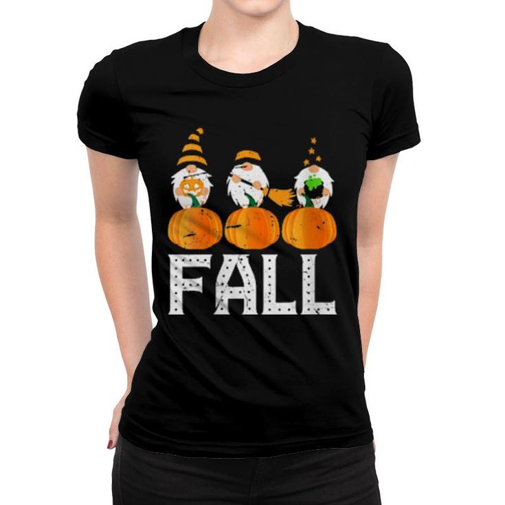 Fall Gnomes Autumn Halloween Gnome Party Squad  Women T-shirt
