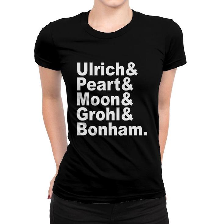 Famous Drummer And Percussion Names Women T-shirt