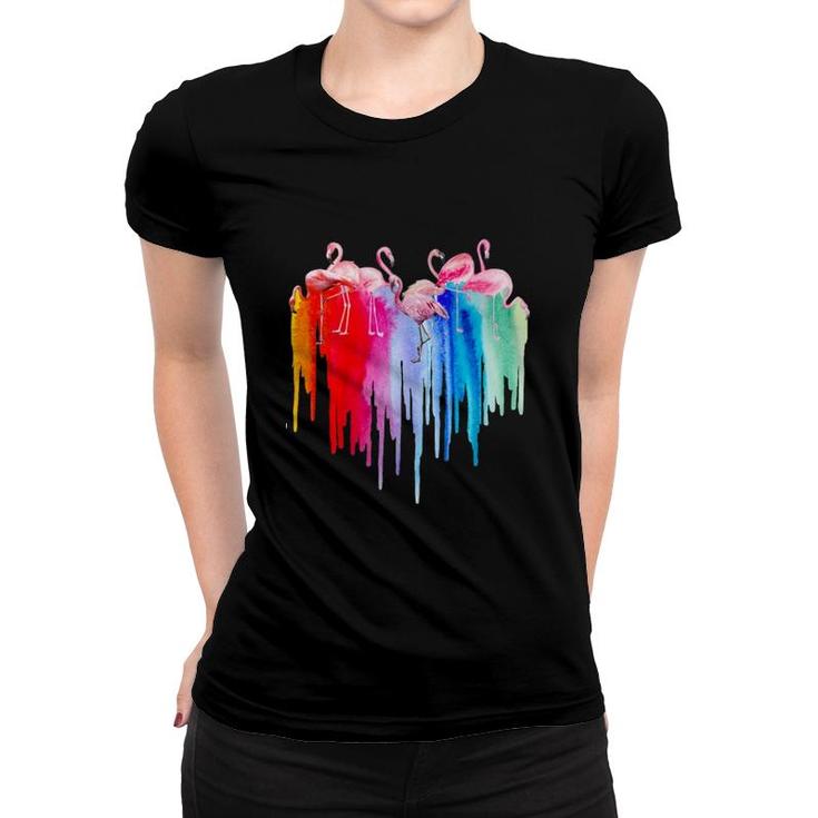 Flamingo Color Women T-shirt