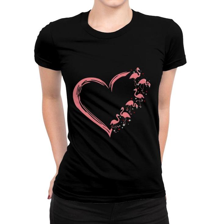 Flamingo Heart Women T-shirt