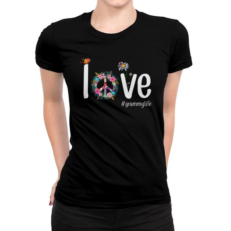Flower Love Grammy Life Women T-shirt