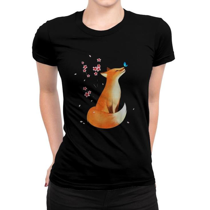 Fox Japanese Cherry Blossom Flower Vintage Gift T Shirt Fox Japanese Cherry Blossom Flower Vintage Gift T Shirt