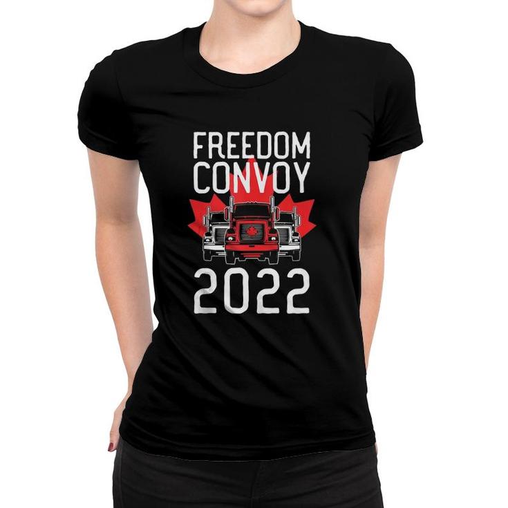 Freedom Convoy 2022 For Canadian Truckers Mandate Support  Women T-shirt