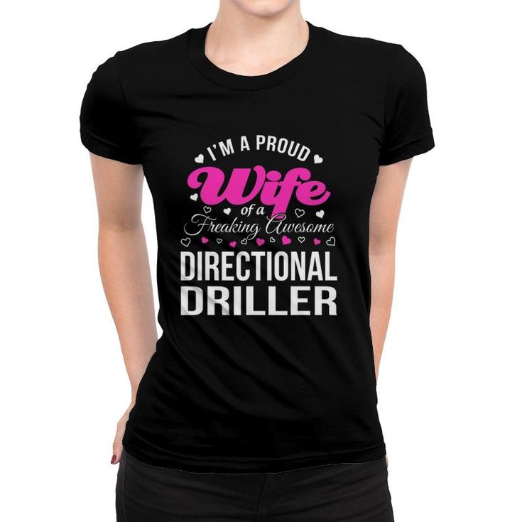 Funny Directional Driller's Wife Gift Women T-shirt