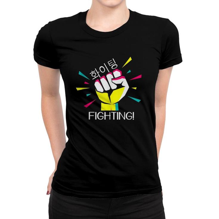 Funny Fighting Korean Drama Hangul Fist  Women T-shirt