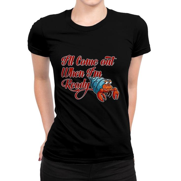 Funny Hermit Crab Introvert Women T-shirt