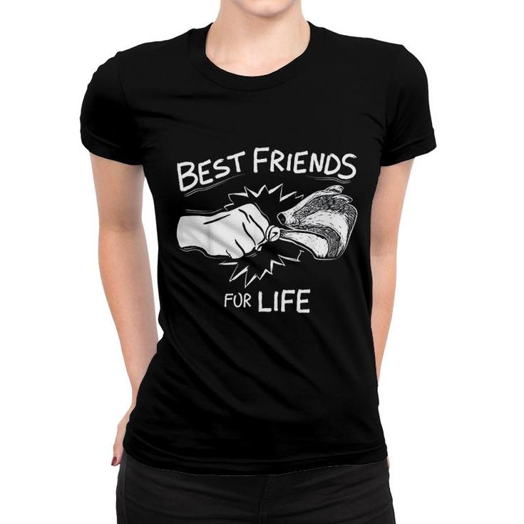 Funny Honey Badger Animal Best Friends Art Gift Women T-shirt