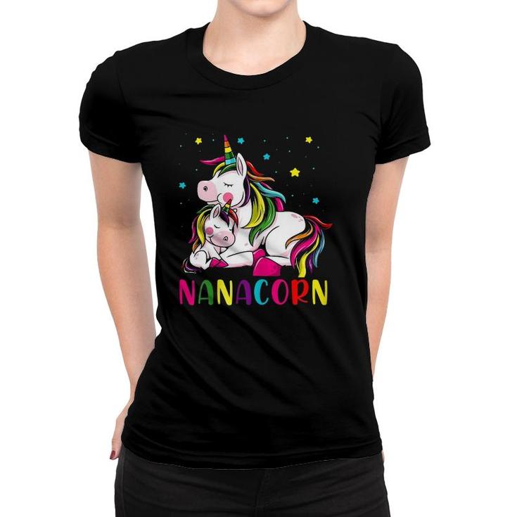 Funny Nanacorn Unicorn Costume Nana Mom Mother's Day Women T-shirt