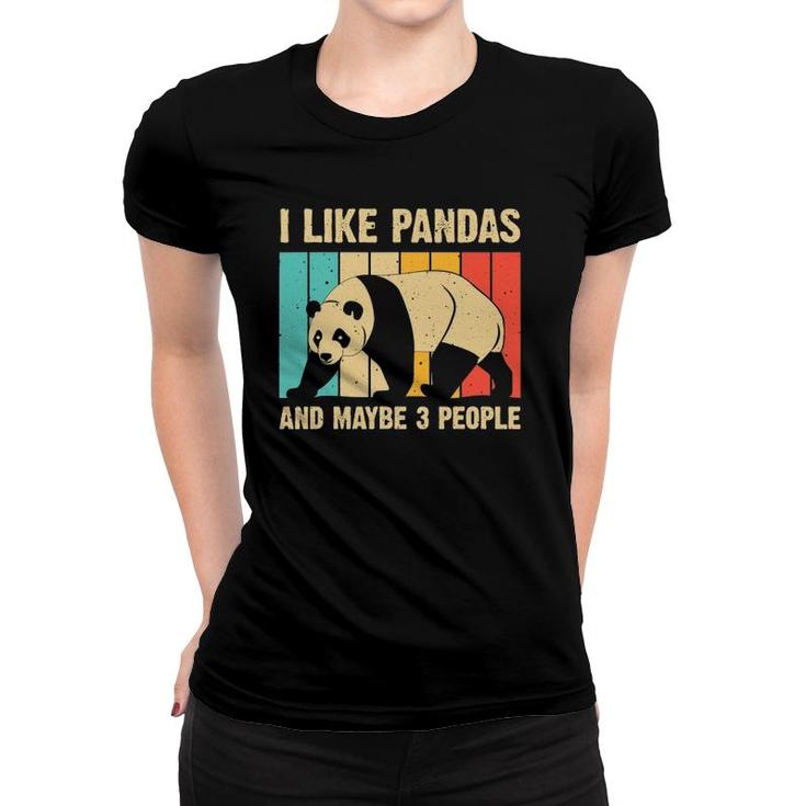 Funny Panda Design For Kids Boys Girls Panda Bear Lovers Women T-shirt