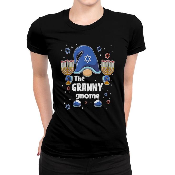 Funny The Granny Gnome Hanukkah Matching Family Pajama  Women T-shirt