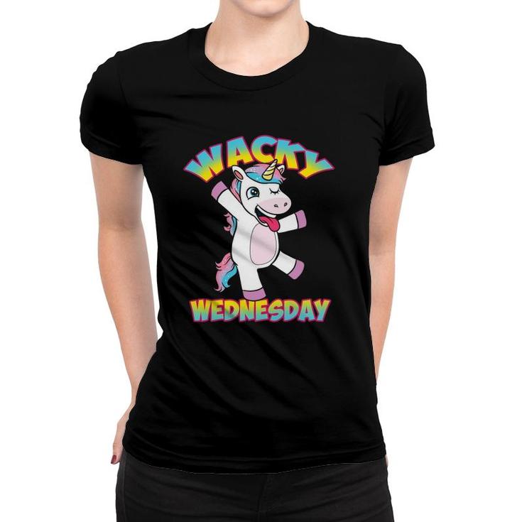 Funny Unicorn Wednesdays Wacky Wednesday Unicorn Women T-shirt