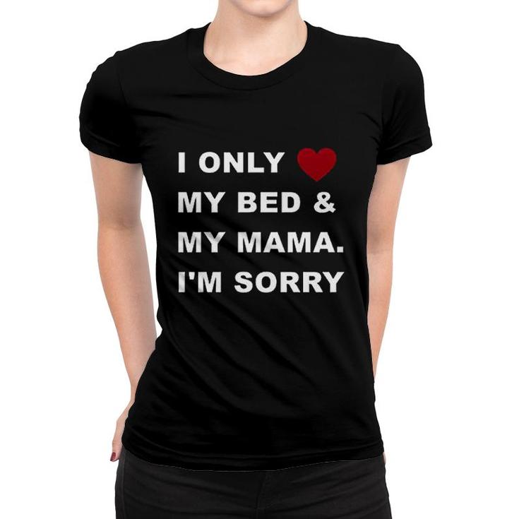 Futmtu Dog Shirts I Only Love My Bed My Mama Im Sorry Slogan Costume Letter Printed Vest For Small Dogs Puppy Women T-shirt