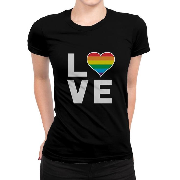 Gay Love Rainbow Women T-shirt