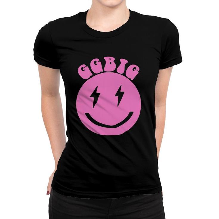 Gbig Big Little Sorority Reveal Smily Face Funny Cute Gg Big Women T-shirt