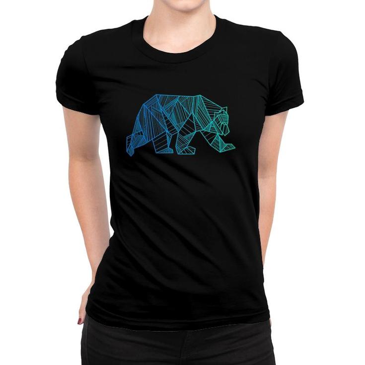 Geometric Bear Wild Alaska Mountain Animal Hipster Women T-shirt