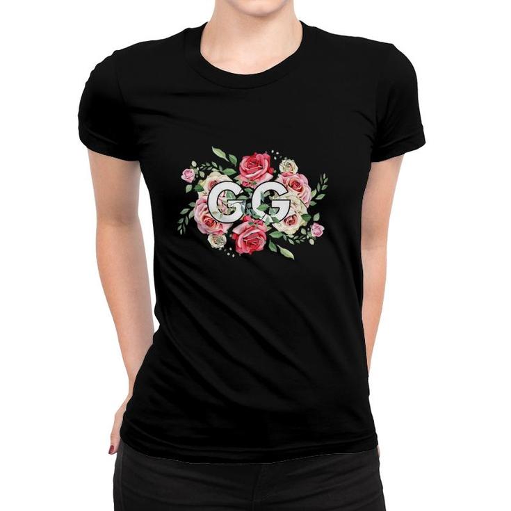 Gg Great Grandmother Floral Flowers Version Women T-shirt