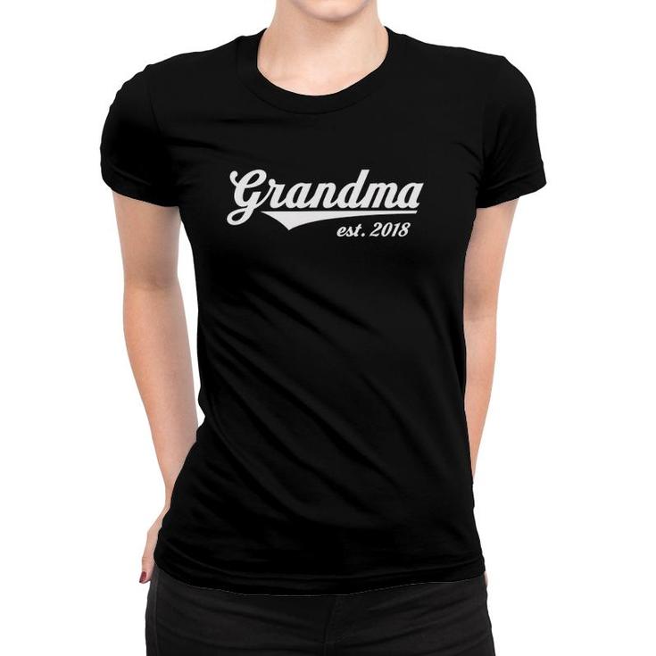 Grandma Est 2018 New Grandmother Women T-shirt