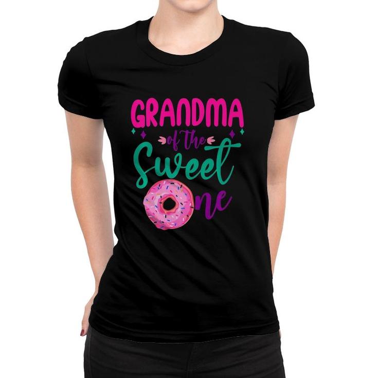Grandma Of Sweet One 1St B-Day Party Matching Family Donut Premium Women T-shirt
