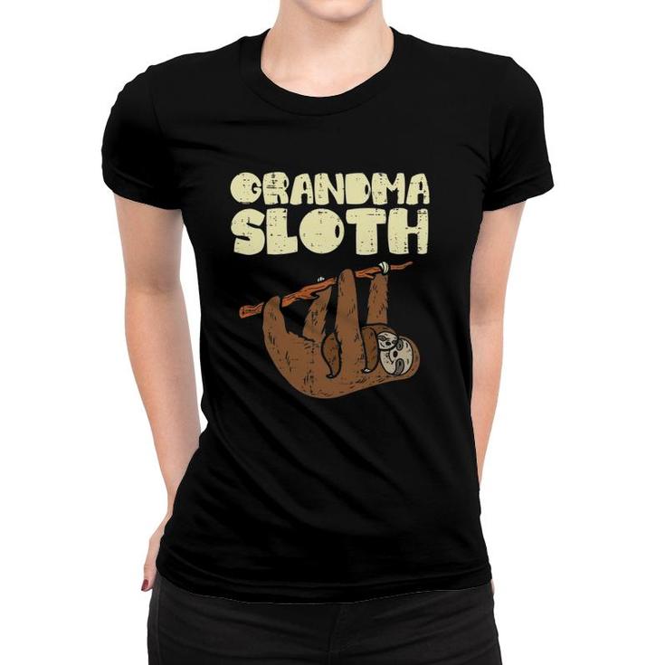 Grandma Sloth Funny Mother's Day Nana Mimi Grandmother Women Women T-shirt