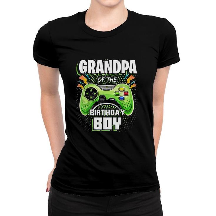 Grandpa Of The Birthday Boy Matching Video Gamer Party  Women T-shirt