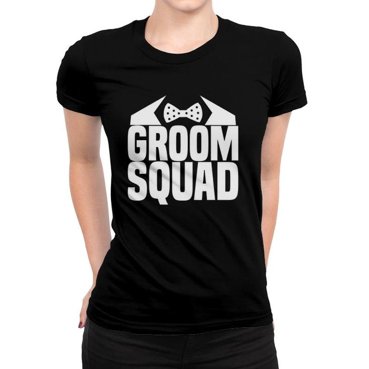 Groom Squad Funny Suit Bow Tie Wedding Bachelor Party Women T-shirt